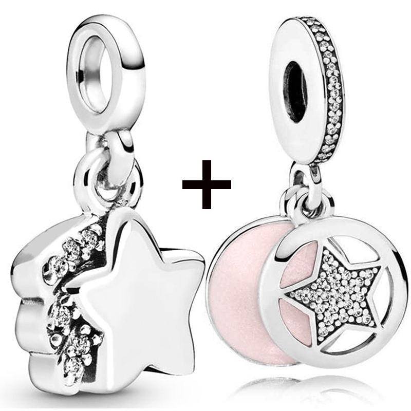 Bộ 2 Mặt Dây Chuyền Hình Rùa / Dâu / Trái Tim Màu Cầu Vồng Xinh Xắn DIY