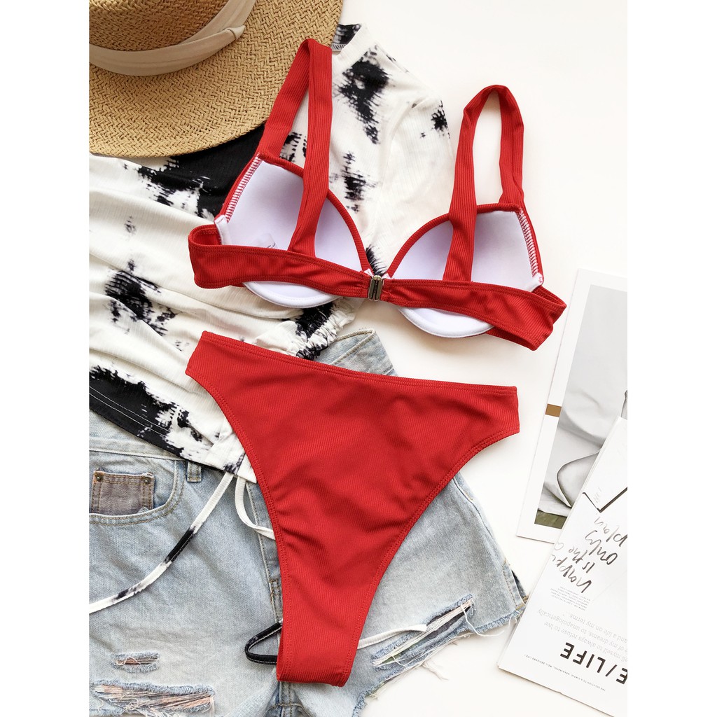 Bikini Cạp Cao Màu Trơn Quyến Rũ Cho NữLg32 | BigBuy360 - bigbuy360.vn
