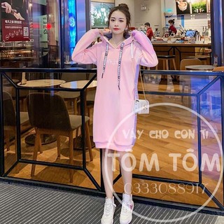 Váy suông cho con bú dày ấm - ảnh thật