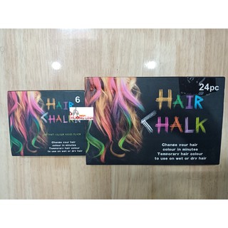 Phấn nhuộm tóc tạm thời tại nhà có 2 size 6 cây và 24 cây