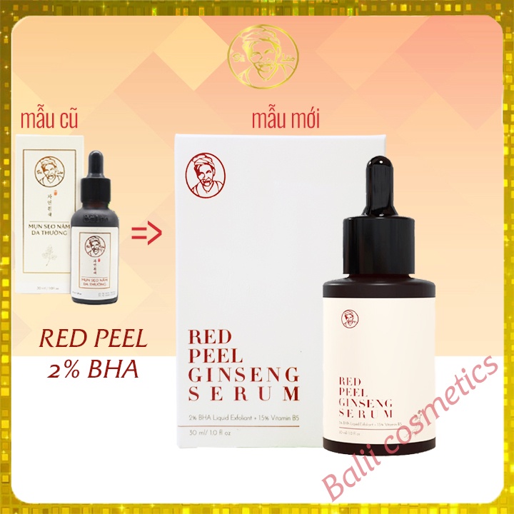 ( Mẫu Mới ) Serum tái tạo Bà Lão red peel gingseng - sạch mụn sẹo thâm