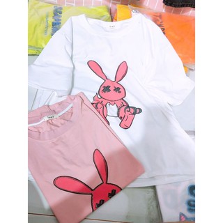 Áo phông thỏ trắng , hồng. Ảnh thật 💯
