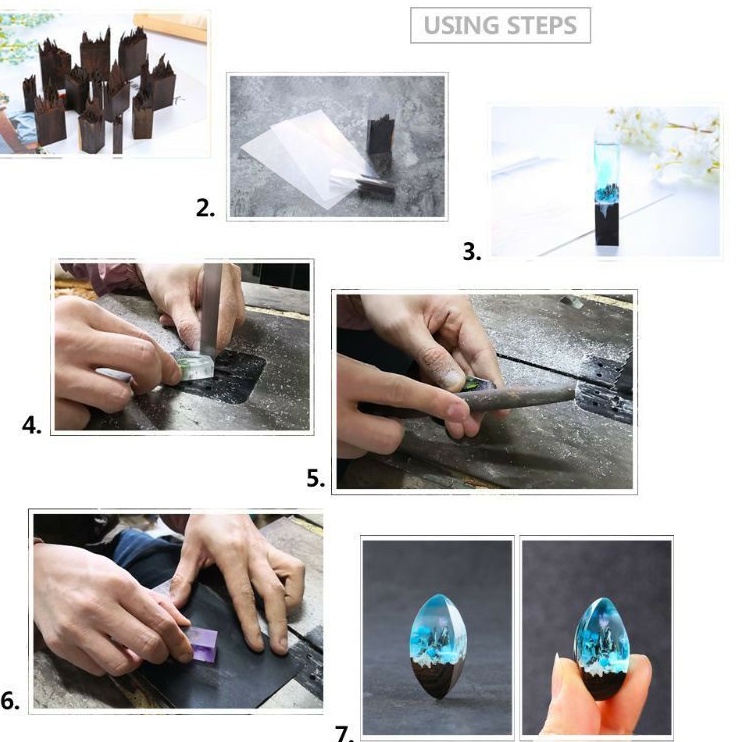 Set 5pcs film sáng tạo  trong Resin Handmade