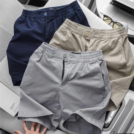Quần Short Kaki Nam BENTINO TÚI HỘP LƯNG PHỐI THUN CO GIÃN Cao Cấp 5 Màu Trẻ Trung, Cá Tính Hàng Xuất Xịn
