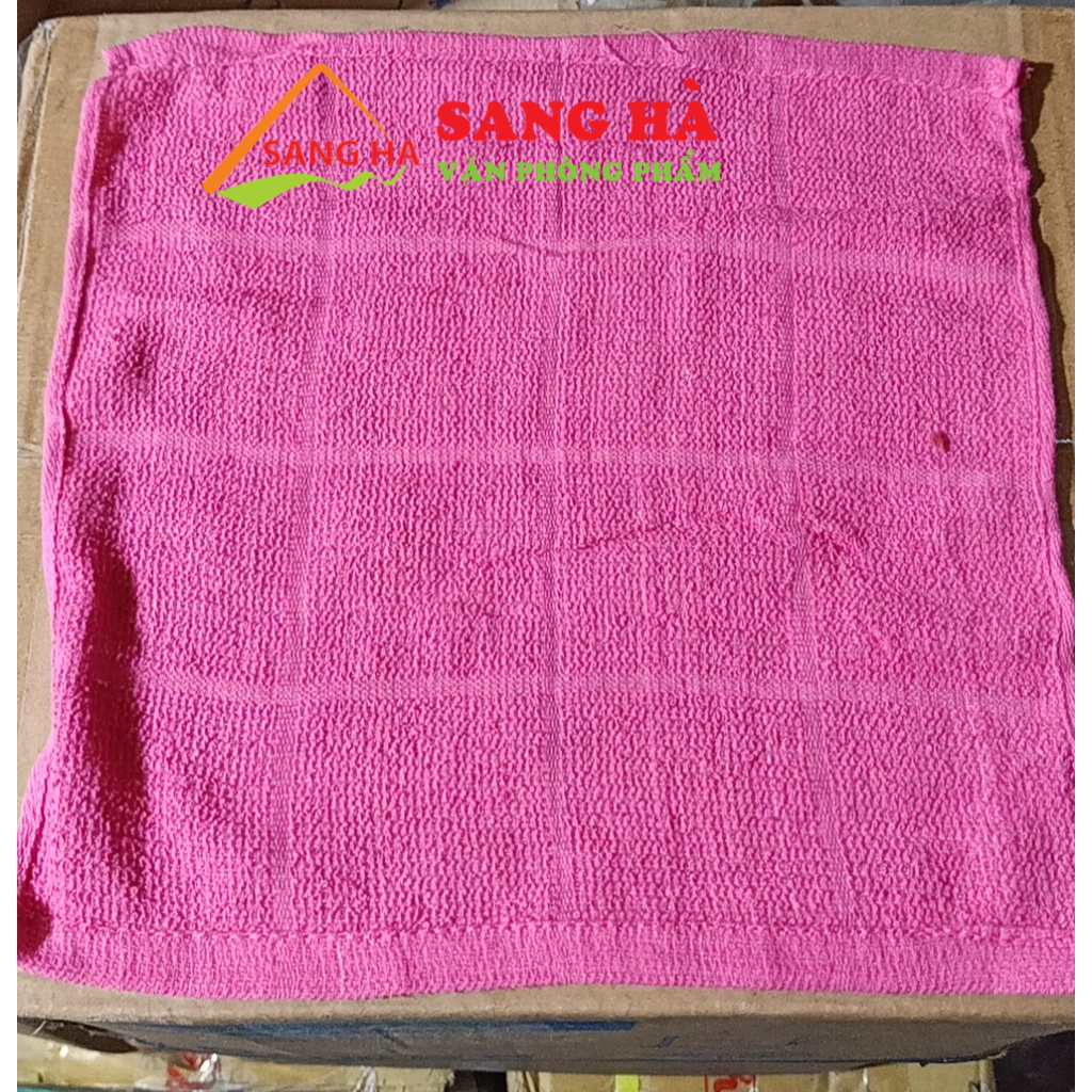 Khăn lau bàn ăn nhỏ trắng và màu kích thước  25 x 25cm - Dùng lau bụi bẩn, thấm hút tốt và không ra màu
