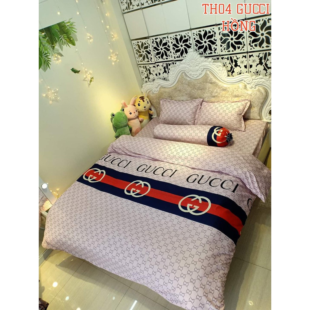 Ga Trải Giường Bọc Đệm Vải cotton poly hàn,GC hồng