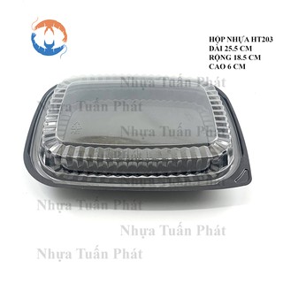 50 hộp nhựa đế đen sushi HT203