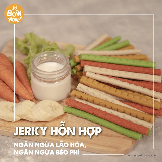 Bow Wow JERKY hỗn hợp rau củ cho chó 280g