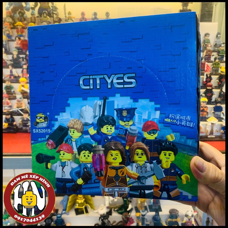 Quà Tặng Cho Bé - Lắp Ráp Hộp 10 Nhân Vật - Cities - Thành Phố - Giá Rẻ - Ảnh Shop !