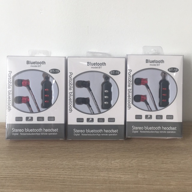 Tai nghe bluetooth kim loại nhét tai 2 bên bass ấm