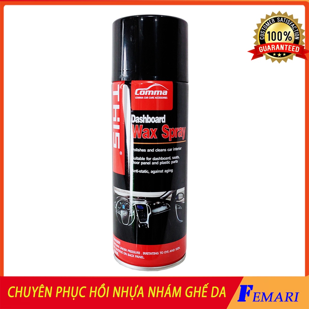 [ Loại Tốt ] Dung Dịch Dưỡng Nhựa, Phục Hồi Nhựa Nhám, Làm Đen nhựa nhám, Làm Mới Ghế Da DASHBOARD WAXING 450ml FEMARI