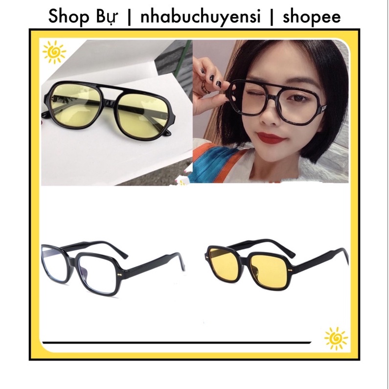 KÍNH MẮT RÂM BLACKBEE UNISEX VIỀN ĐEN THỜI TRANG TEEN CHẤT NHỰA
