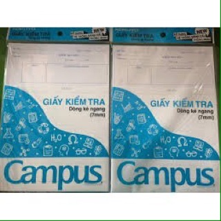 Giấy kiểm tra campus dòng kẻ ngang( 5 tập)