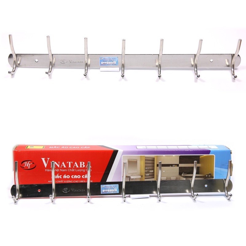 Mắc Áo  Inox 7 Mấu  VINATABA - Mắc Áo Đôi,  Mắc Áo Đơn Inox Không Gỉ , Bền Đẹp