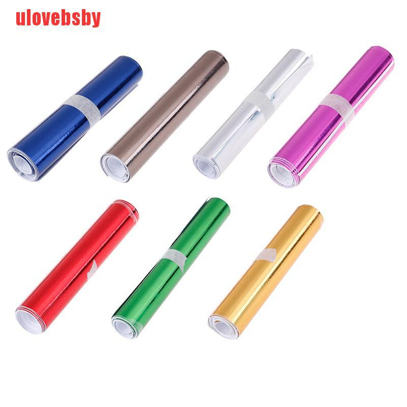 [ulovebsby]Car glossy mirror stretchable chrome vinyl wrap decal film stickers Sheet