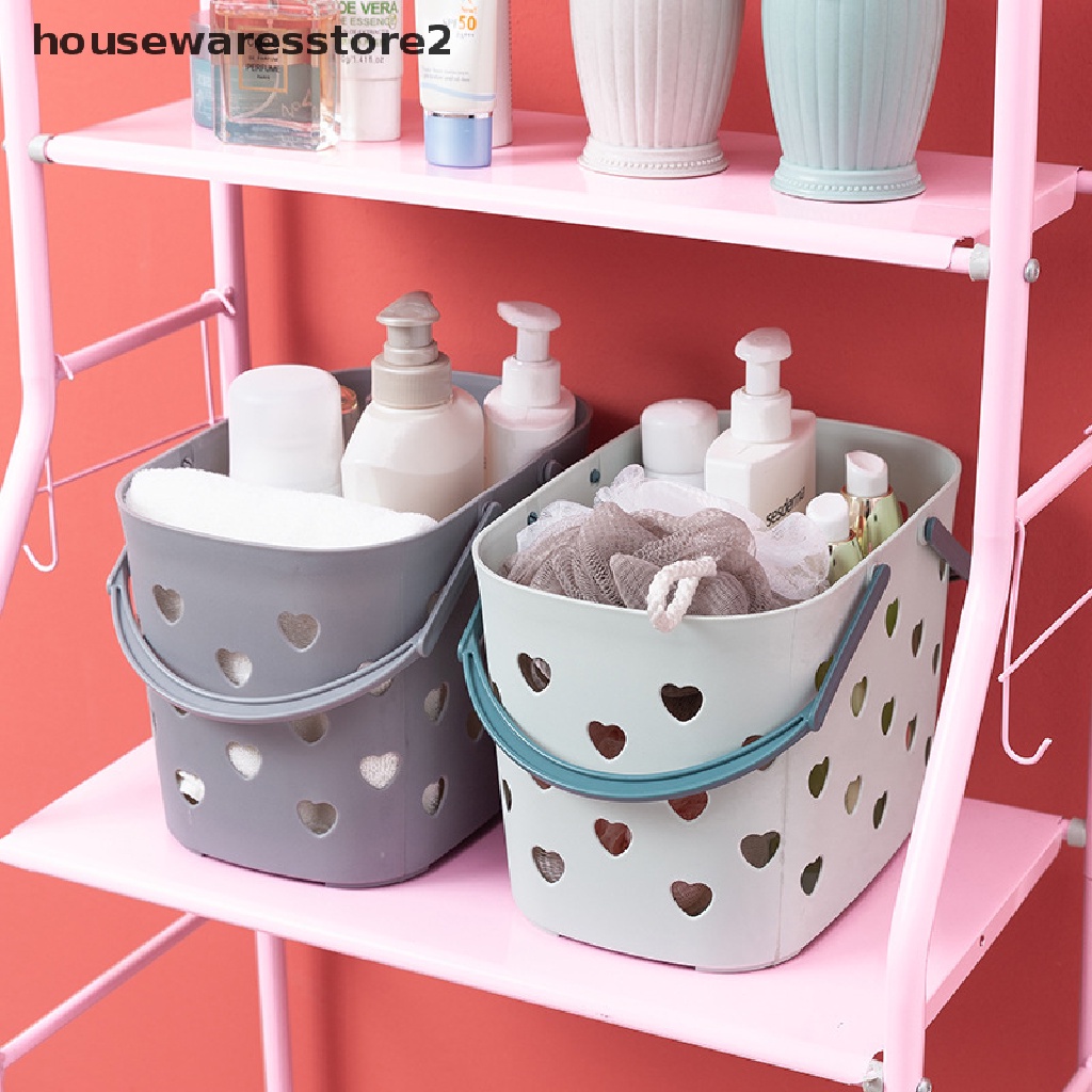Set 2 Giỏ Nhựa Đựng Dầu Gội / Sữa Tắm Có Tay Cầm Tiện Dụng
