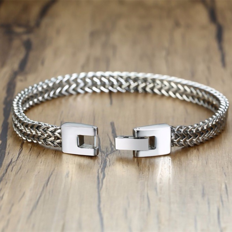 Stainless Steel Bracelet 4 Color Domineering Charm Bali Bracelet Men's Double Chain Chain Personality Men's Jewelry