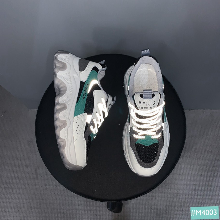 ( Hàng Đẹp ) Giày Sneaker Nữ Độn Đế MINSU MYIJIA M4003, Giày Thể Thao Bata Đế Độn Tăng Chiều Cao Nữ Hàn Quốc 5cm Cùng Dâ