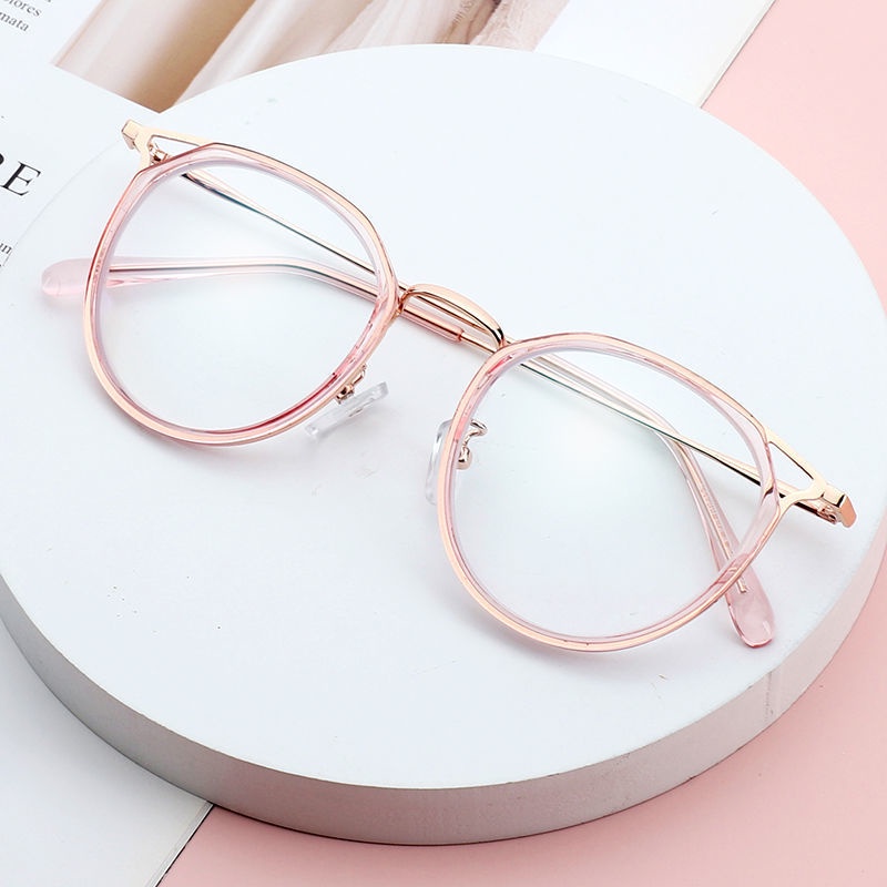 Kính cận thời trang gọng tròn mắt mèo không độ chống tia UV phong cách Ulzzang đẹp cute giá rẻ EMOJI 066