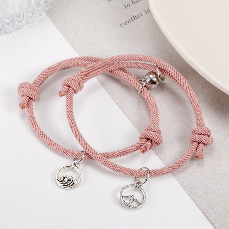 Vòng Tay Dây Bện Khóa Nam Châm Điều Chỉnh Được Sáng Tạo Cho Nam Và Nữ JP5