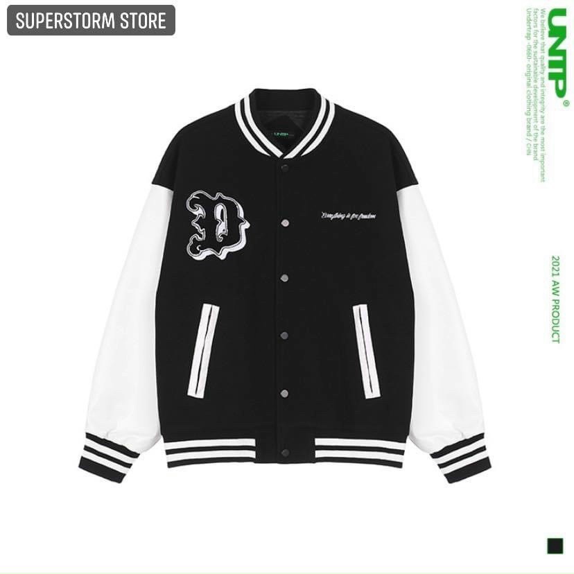 Áo Khoác Bomber D Phối Tay Trắng Áo khoác Nam Nữ Chất nỉ ngoại unsiex nam nữ - TP135 [NewUnisex]