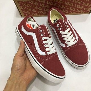 [TRỢ GIÁ FREESHIP] Giày Thể Thao Van Old Kool Đỏ Mận Siêu Hot 2018 | Giày Thời Trang Nam Nữ (36-43) - TẶNG KÈM HỘP