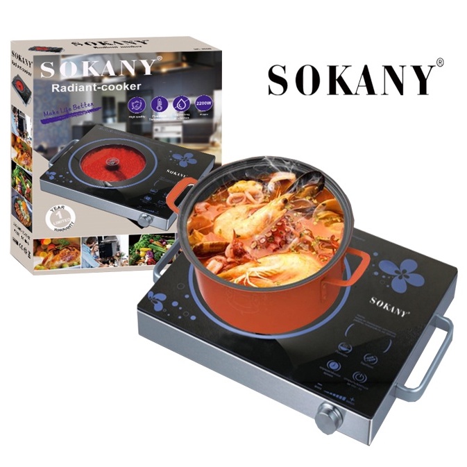 Bếp điện hồng ngoại- bếp điện [ Phân phối độc quyền] Sokany Không kén nồi 2200W