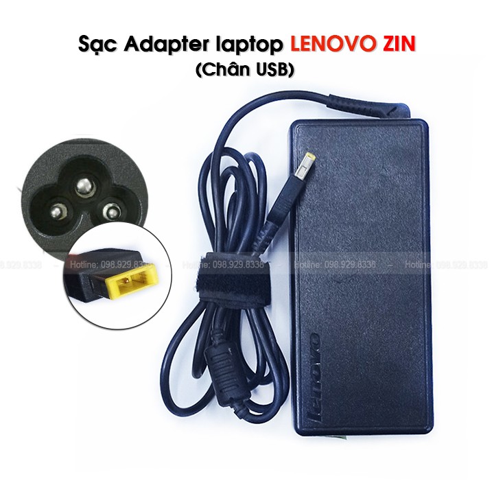 Dây Sạc Laptop Adapter LENOVO Chân USB 65W, 90W, 135W - Bảo hành 1 năm