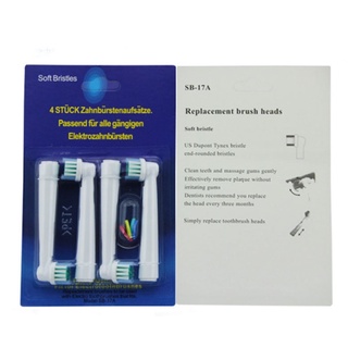 Bộ 4 đầu bàn chải đánh răng điện Oral B cho răng nhạy cảm răng bọc sứ niềng răng SB17A