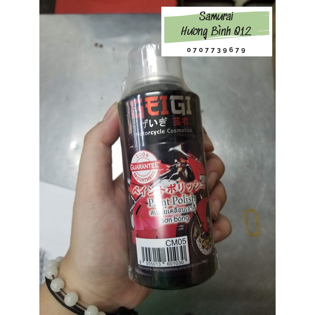 Chai xịt đánh bóng dàn áo xe máy GEIGI - CM05 Paint polish (hàng nhập khẩu Malaysia)