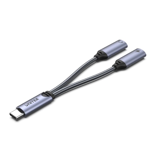 Dây cáp chia tín hiệu Type-C ra Type-C Audio PD 18W UNITEK M206A