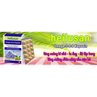 Heilusan Omega 3.6.9 Kapseln - Bổ sung DHA, EPA và Vitamin E. Hỗ trợ quá trình phát triển não bộ, tốt cho tim mạch, mắt