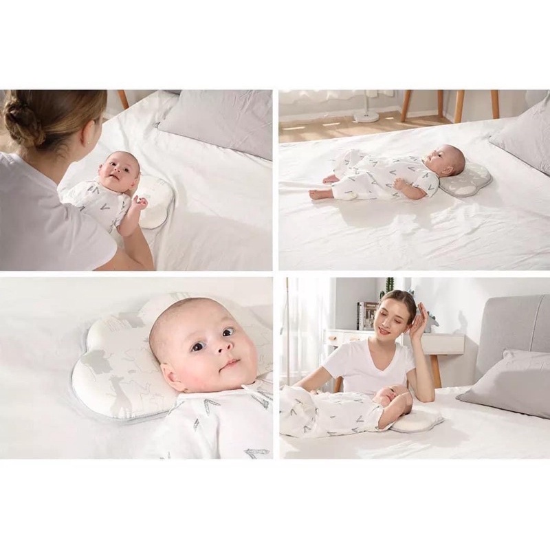 Gối Cao Su Non Chống Bẹp Đầu Cao Cấp, Hình Đám Mây Cho Bé AcuteBaby