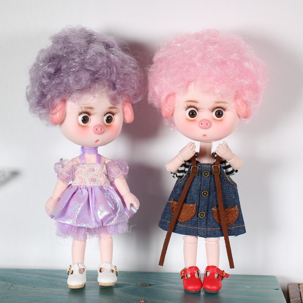 Dream Fairy 1/12 BJD No.2 DODO Pigies Doll with hair 14cm mini doll 26 joint body Cute children gift toy ob11