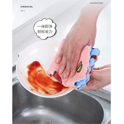 Khăn Đa Năng Lau Bếp Hoạ Tiết Mẫu Mới Mềm Mại, Không Ra Lông Và Cực Kì Nhanh Khô