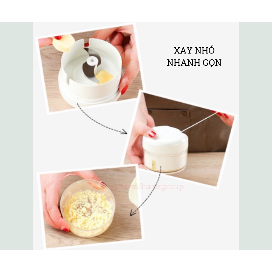 Máy Xay Tỏi Ớt Đa Năng Cầm Tay Mini – Dụng Cụ Xay Tỏi Ớt Bằng Tay – Mini Food Chopper