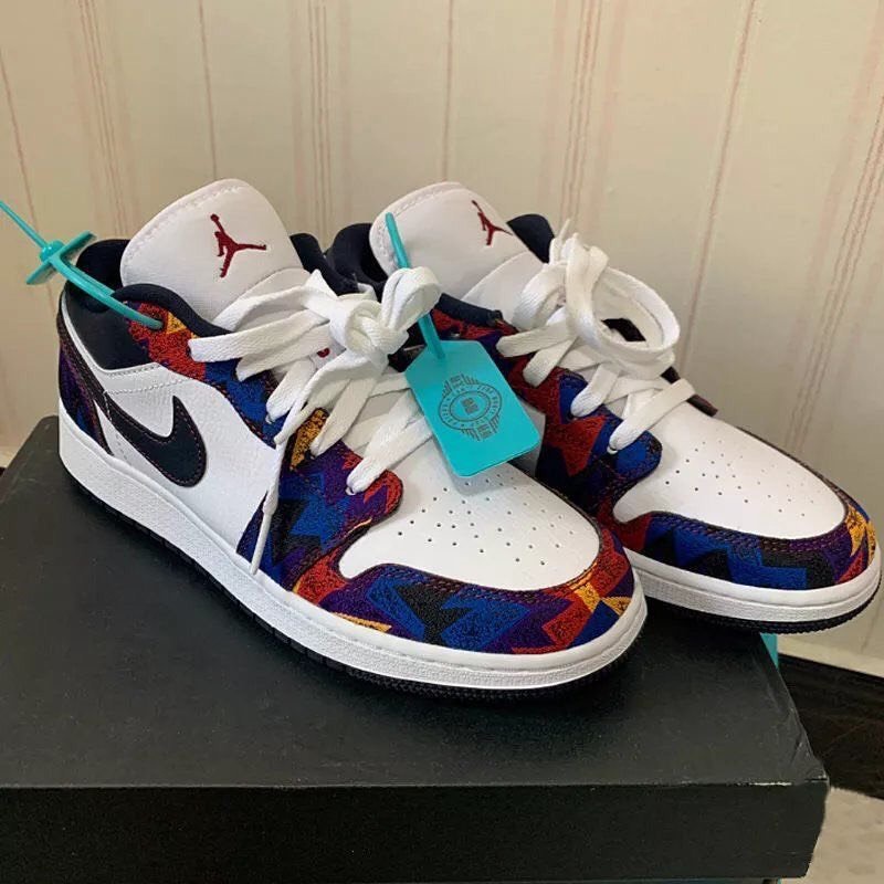 Giày Jordan Cổ Thấp, GIày JD1 Thổ Cẩm Full Box Bill Hàng Đẹp | BigBuy360 - bigbuy360.vn