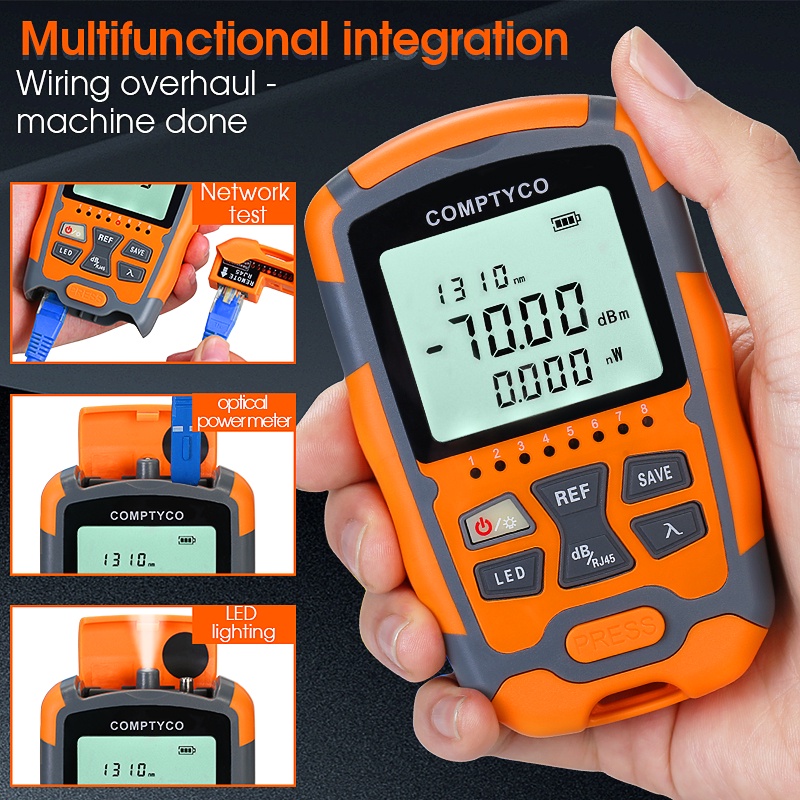 Máy đo công suất quang mini cầm tay COMPTYCO OPM Máy đo cáp quang AUA-M7 / M5 -70 + 10 hoặc -50 + 26