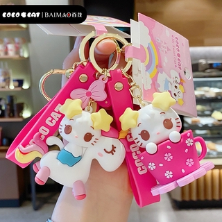 Móc khóa hình mèo may mắn dễ thương