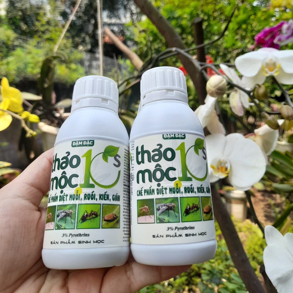 Thảo Mộc 10S Đậm Đặc diệt &amp; xua đuổi côn trùng sinh học ruồi, muỗi, kiến, gián, mối, rệp, rận, mạt,..100ml pha 10L nước