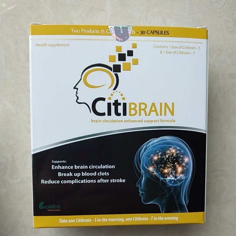 HỘP KÉP CITIBRAIN 30 viên - mỗi hộp nhỏ chứa 15 viên