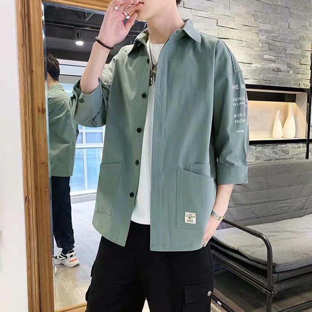 Bộ Quần Áo Nam 3 Chi Tiết Áo Sơ Mi Cổ Đức Kèm Áo Phông Trơn Và Quần Jogger Túi Hộp ZENKODLMEN SET NAM 90000150C