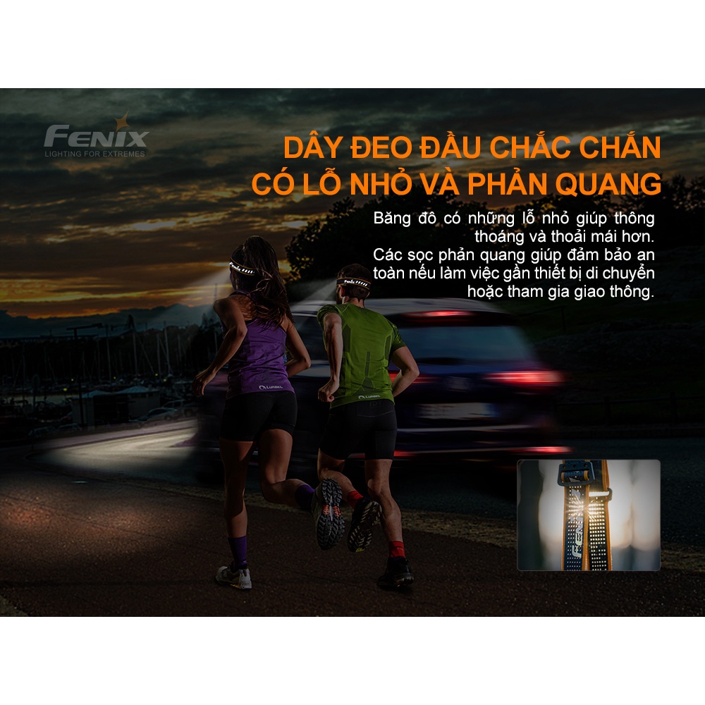 Đèn pin đội đầu FENIX HM50R V2.0 độ sáng 700 lumen chiếu xa 115m pin 16340 sạc USB C