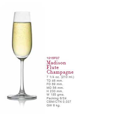 [Chính hãng] Ly Champagne Ocean 15F07 đẹp tuyệt (210ml)