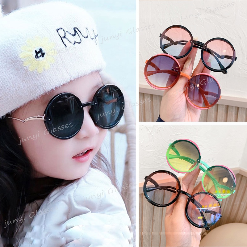 Kính Mát Gọng Tròn Chống Tia UV Thời Trang Hàn Quốc Cho Bé