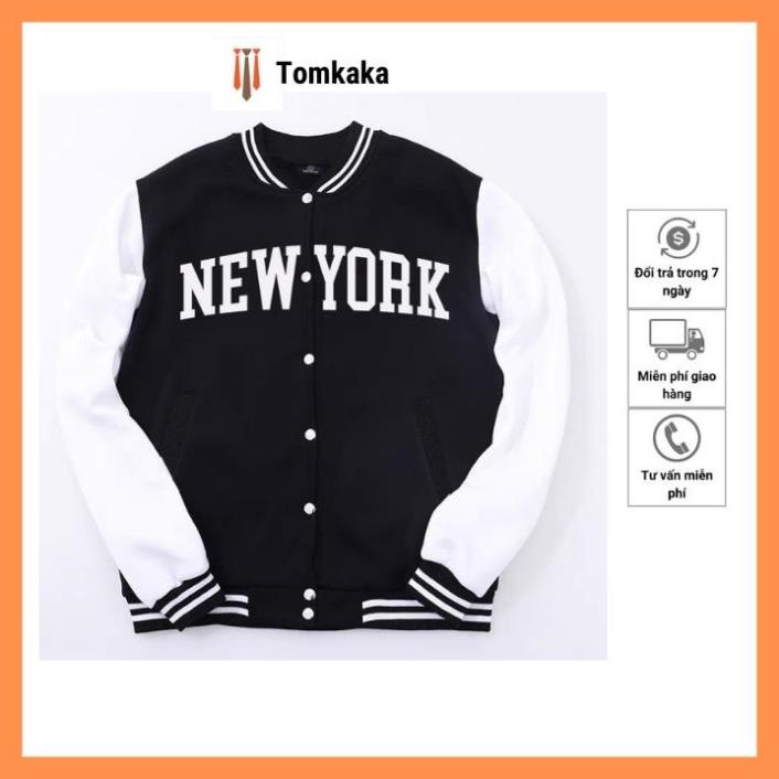 Áo bomber nam nỉ fom rộng đẹp bigsize bóng chày Tomkaka Áo khoác unisex AK 01 !
