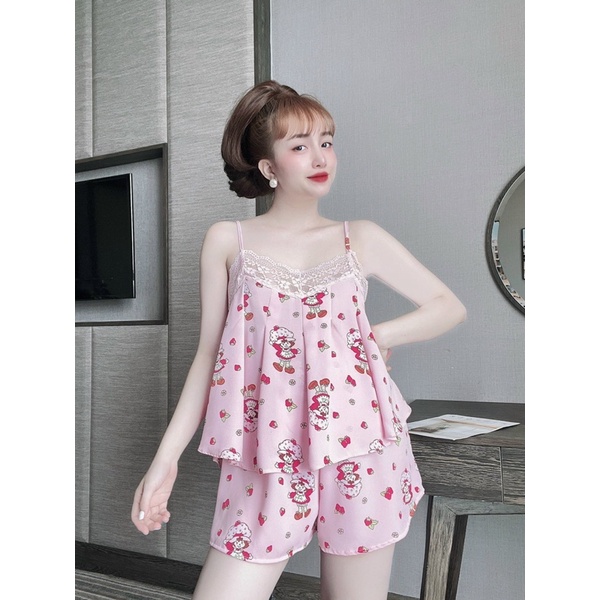 BỘ 2 DÂY LỤA MANGO PHỐI REN SIÊU QUYẾN RŨ- Big Size