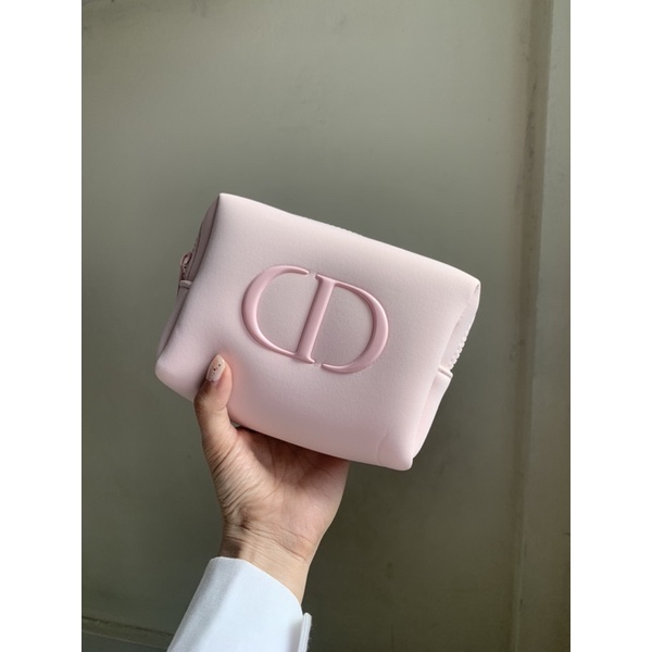 Túi đựng mỹ phẩm Dior Gift màu hồng ,trắng unbox