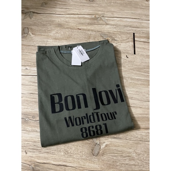 áo thun chữ bonjovi dài tay