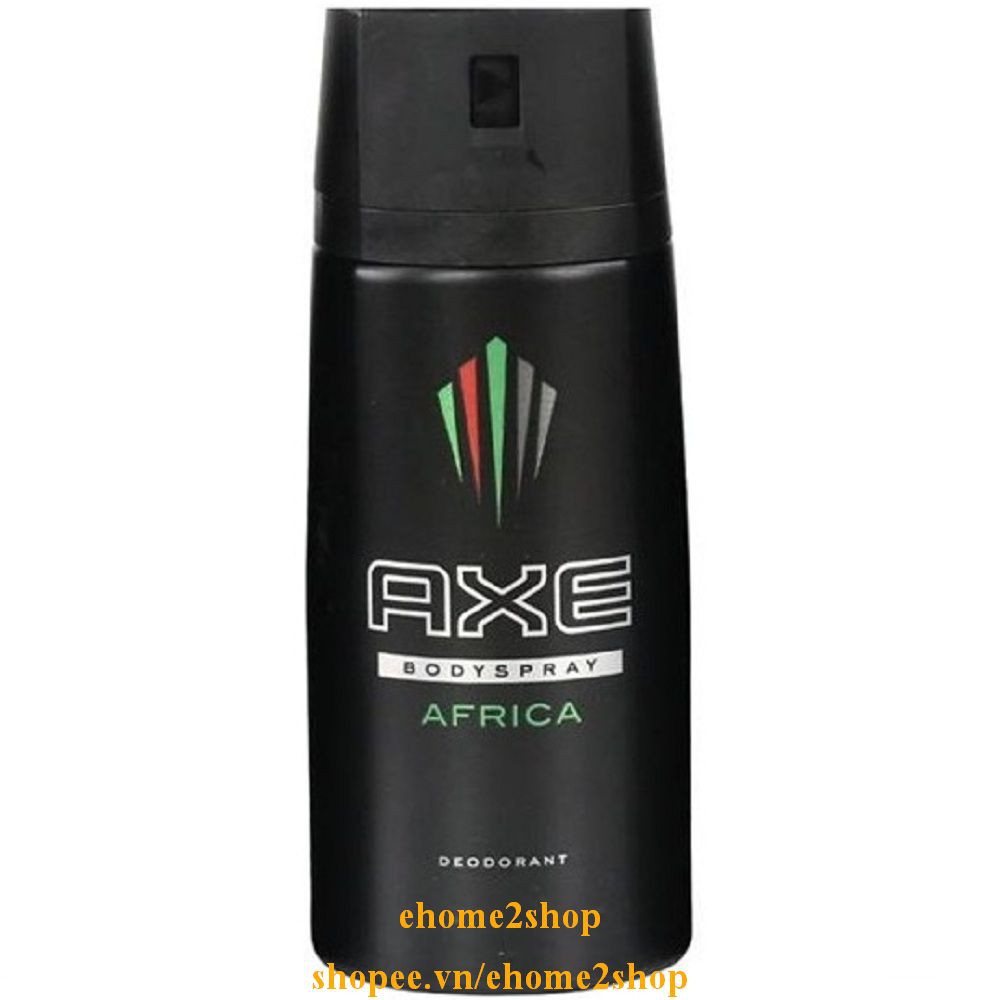 Xịt Khử Mùi Axe 150ml Africa Longer, shopee.vn/ehome2shop.